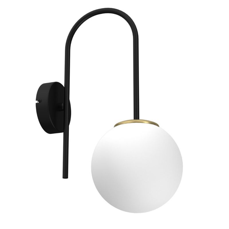 Kinkiet ścienny Luminex Cambridge czarno-biały-mosiądz styl minimalistyczny 1 x E14 x 15W IP20 wym: 34 x 16 x 26 cm - 1 szt.