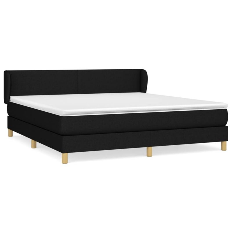 Łóżko kontynentalne WaszeMeble 180x200 cm czarne WM-3126663 1 szt.