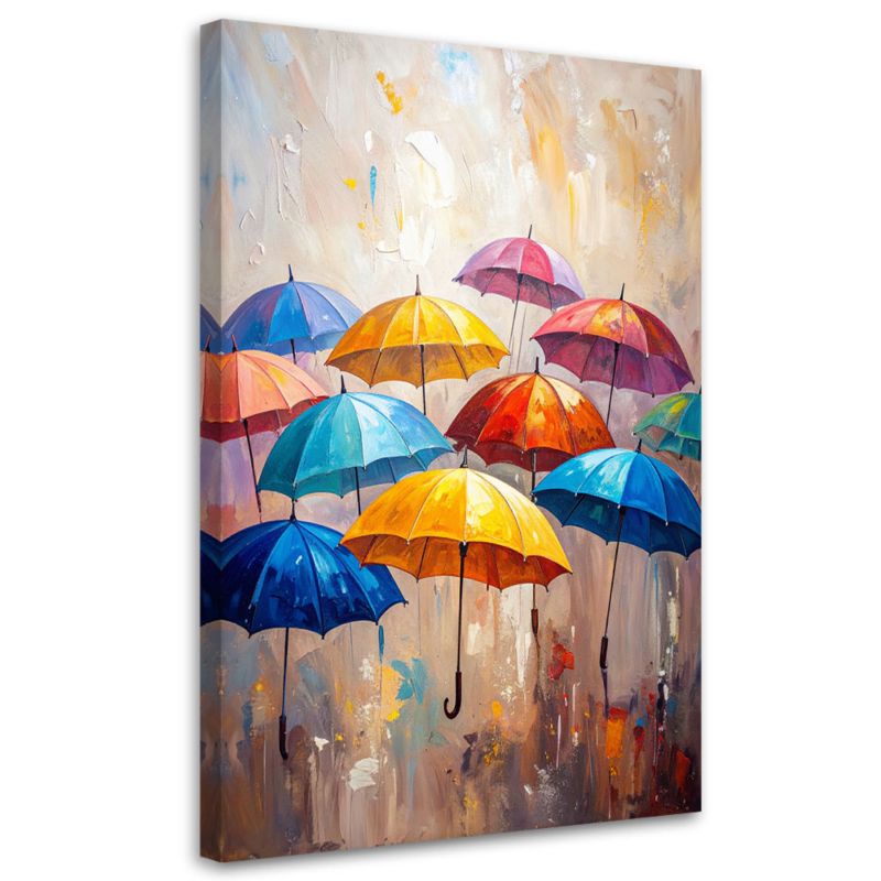 Obraz do pokoju młodzieżowego Feeby Kolorowe Parasolki Abstrakcja 70x100cm 1szt