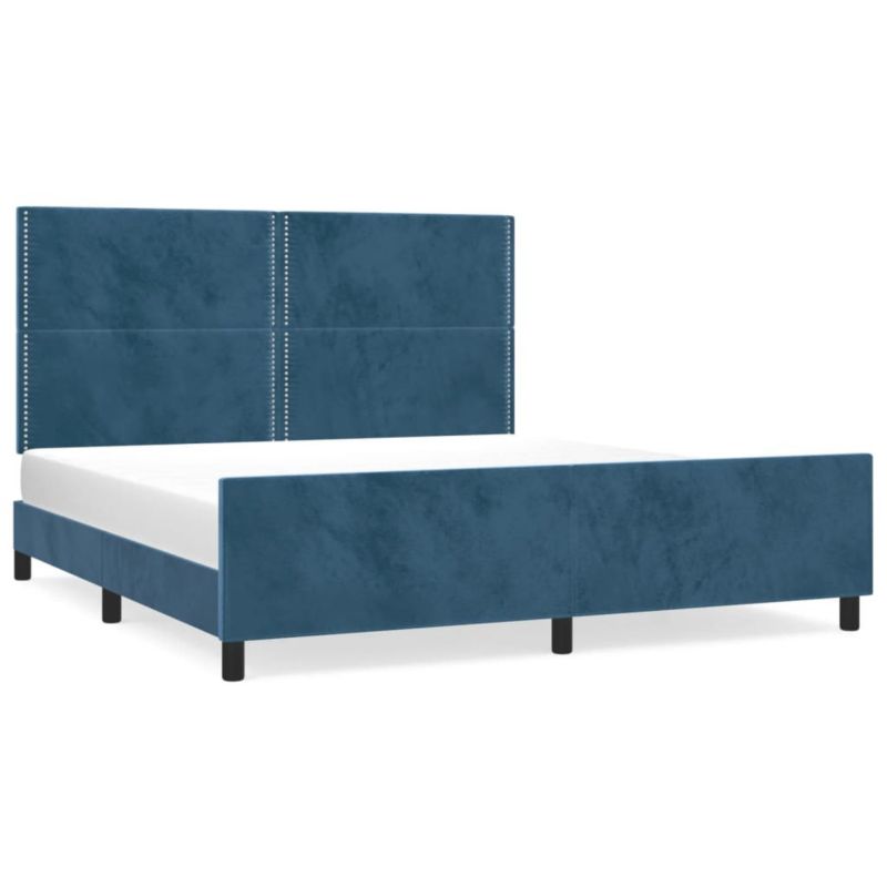 Łóżko tapicerowane WaszeMeble 160x200 cm ciemnoniebieska WM-3125706 1 szt.