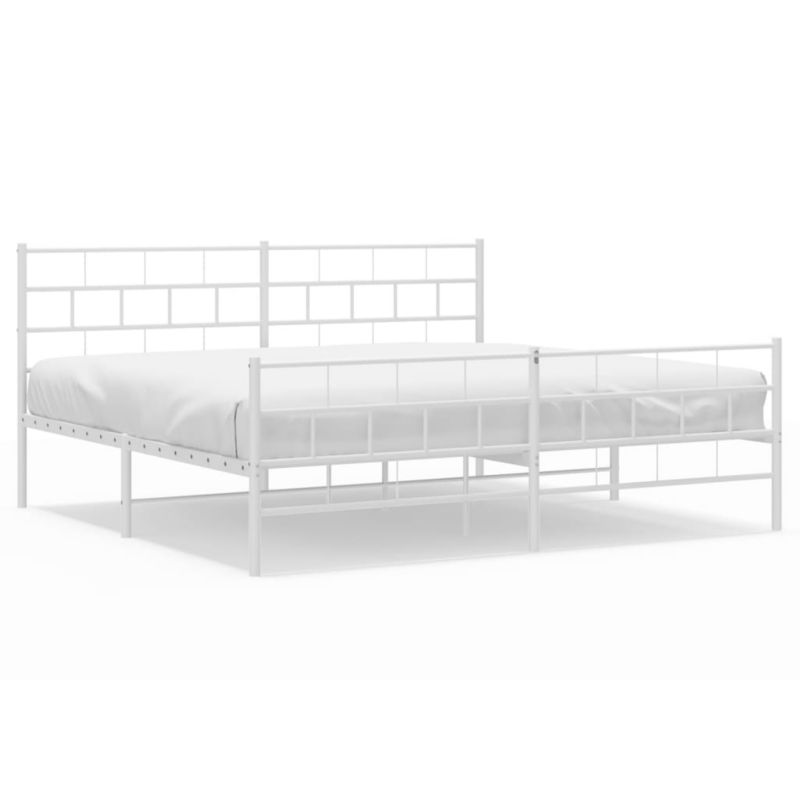 Łóżko metalowe WaszeMeble 200x200 cm biały WM-355733 1 szt.