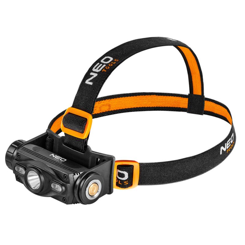 Latarka czołowa NEO TOOLS akumulatorowa USB 1000 lm czerwony/niebieski CREE LED + LED 1 szt