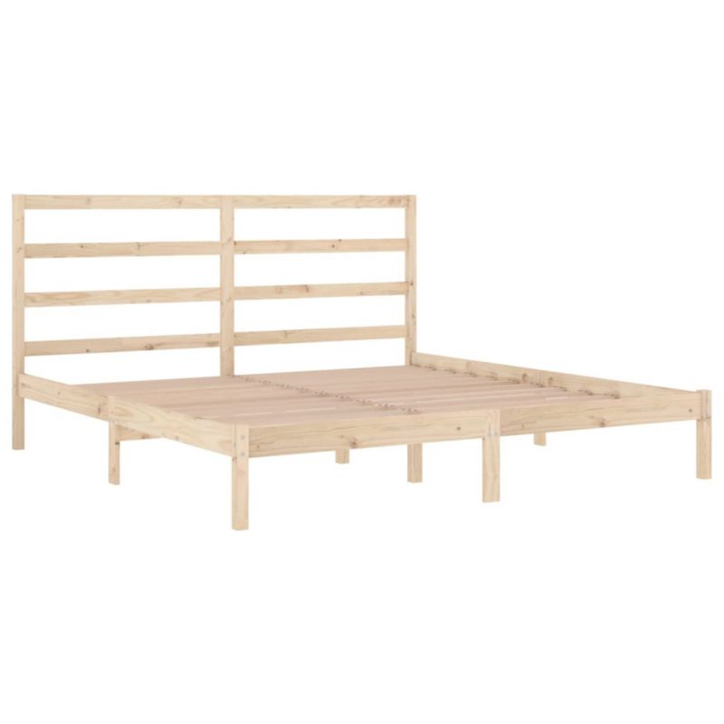 Łóżko drewniane WaszeMeble 200x200 cm brązowe WM-3104953 1 szt.