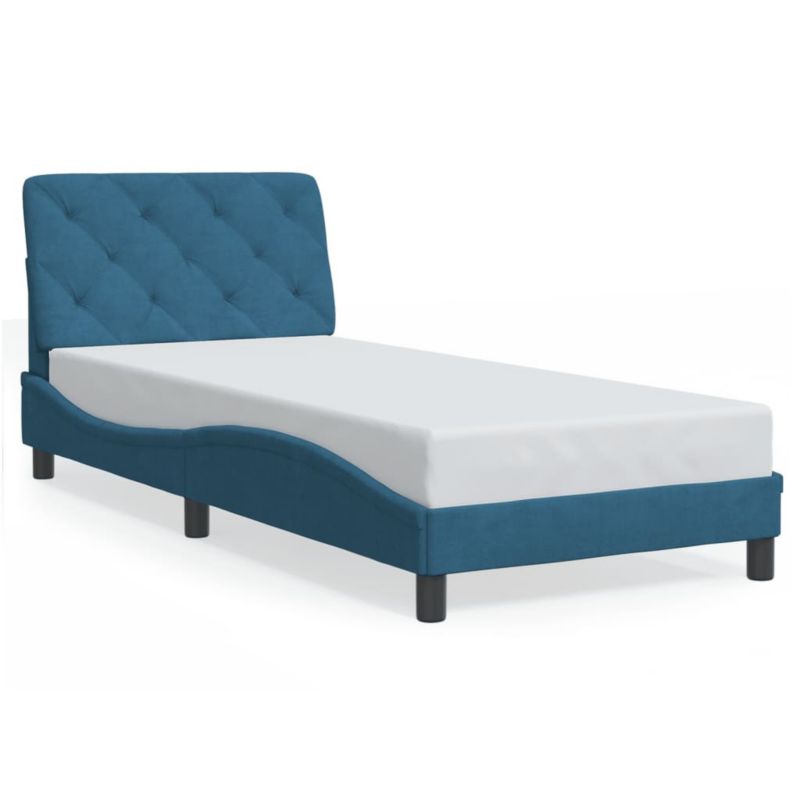 Łóżko tapicerowane WaszeMeble 90x200 cm niebieska WM-3207903 1 szt.