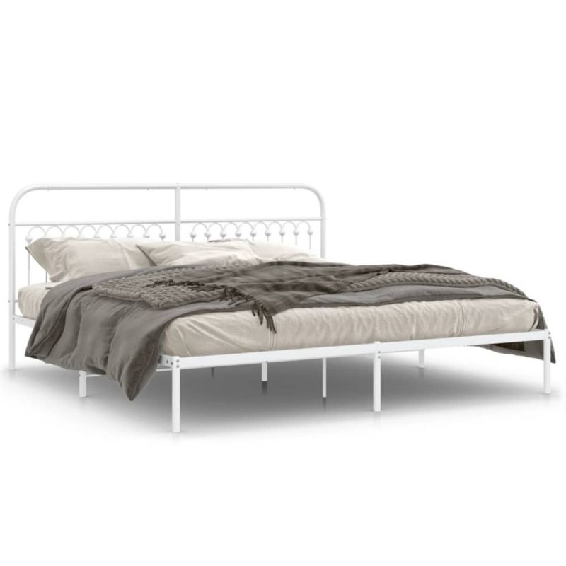 Łóżko metalowe WaszeMeble 193x203 cm biała WM-376655 1 szt.