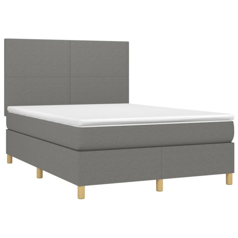 Łóżko kontynentalne WaszeMeble 140x190 cm ciemnoszara WM-3142170 1 szt.