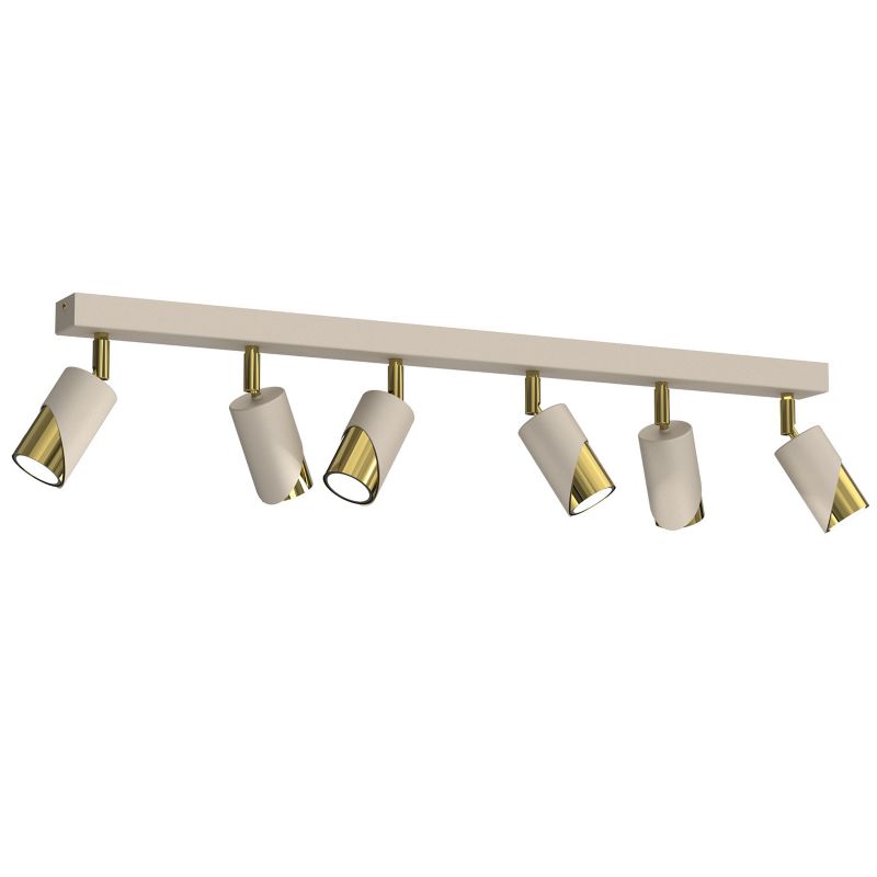 Lampa sufitowa Luminex Shift kremowo-złoty połysk Listwa z lampami 6 x GU10 x 15W wym: 17 x 90 x 5,5 cm - 1 szt.