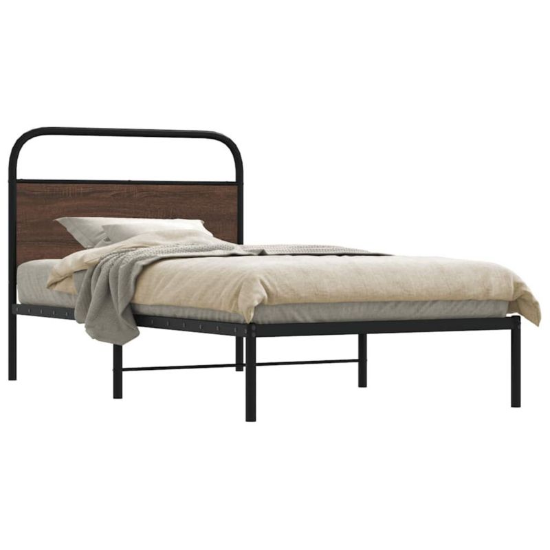 Łóżko metalowe WaszeMeble 90x190 cm brązowy WM-4100299 1 szt.