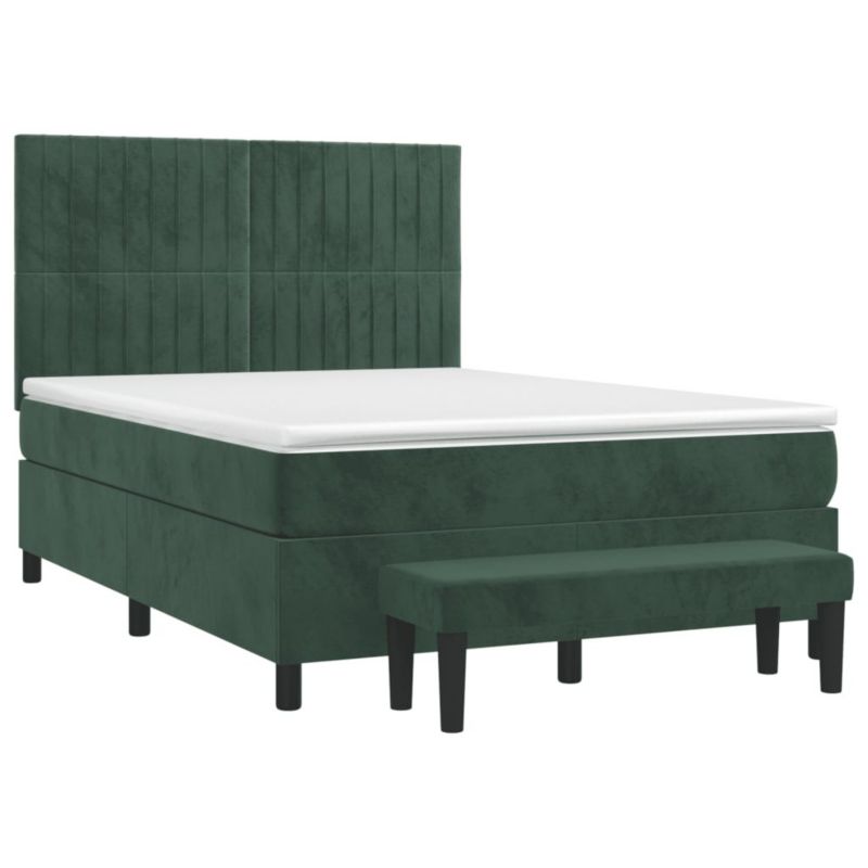 Łóżko kontynentalne WaszeMeble 140x190 cm zielone WM-3137962 1 szt.