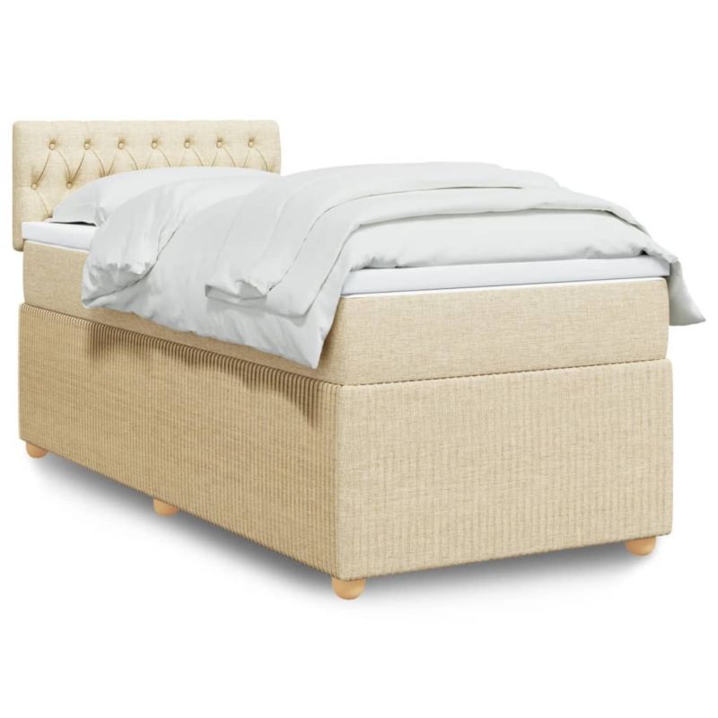 Łóżko kontynentalne WaszeMeble 80x200 cm kremowe WM-3287295 1 szt.