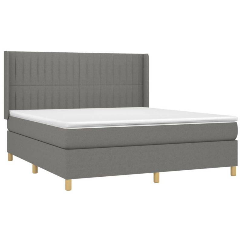 Łóżko kontynentalne WaszeMeble 160x200 cm ciemnoszara WM-3139046 1 szt.