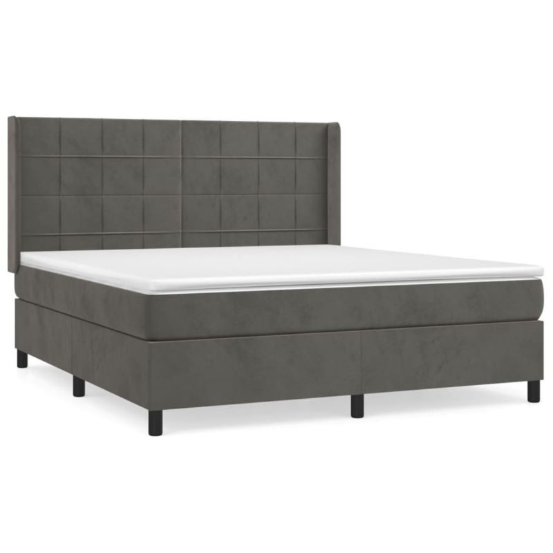 Łóżko kontynentalne WaszeMeble 160x200 cm ciemnoszare WM-3132688 1 szt.