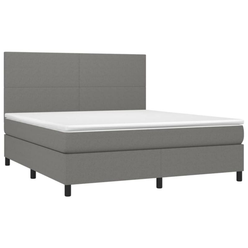 Łóżko kontynentalne WaszeMeble 160x200 cm ciemnoszara WM-3134726 1 szt.