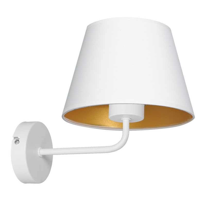 Kinkiet ścienny Luminex Arden biały mat-złoty 1 x E27 x 15W IP20 wym: 23 x 20 x 20 cm - 1 szt.