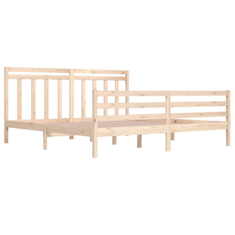 Łóżko drewniane WaszeMeble 200x200 cm brązowe WM-3105335 1 szt.