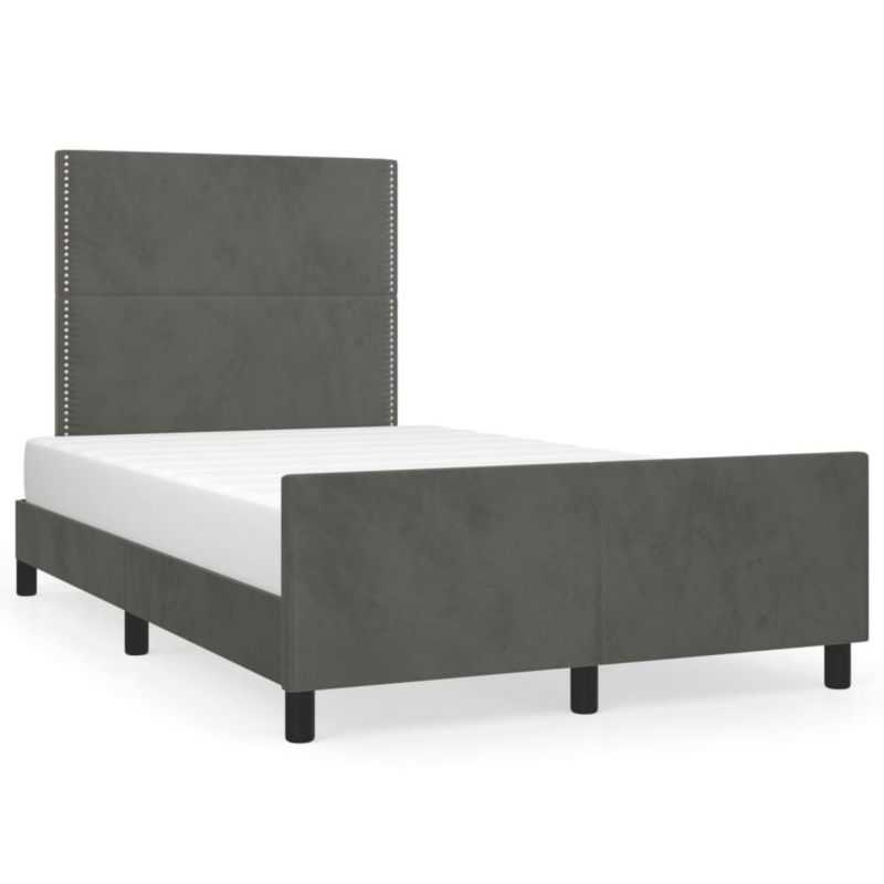 Łóżko tapicerowane WaszeMeble 120x190 cm ciemnoszara WM-3270573 1 szt.