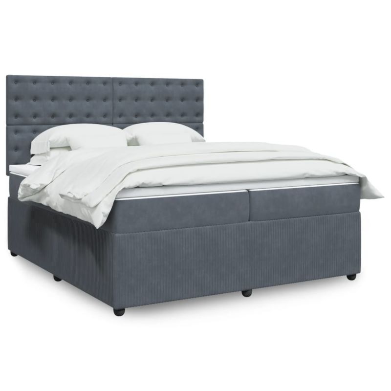 Łóżko kontynentalne WaszeMeble 200x200 cm ciemnoszary WM-3294743 1 szt.