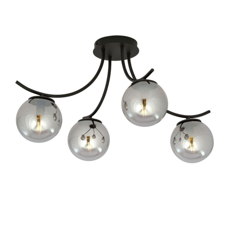 Lampa sufitowa Emibig Boston czarno-grafitowa wym: 37 x 70 cm 4xE14 x 10W 1 szt.