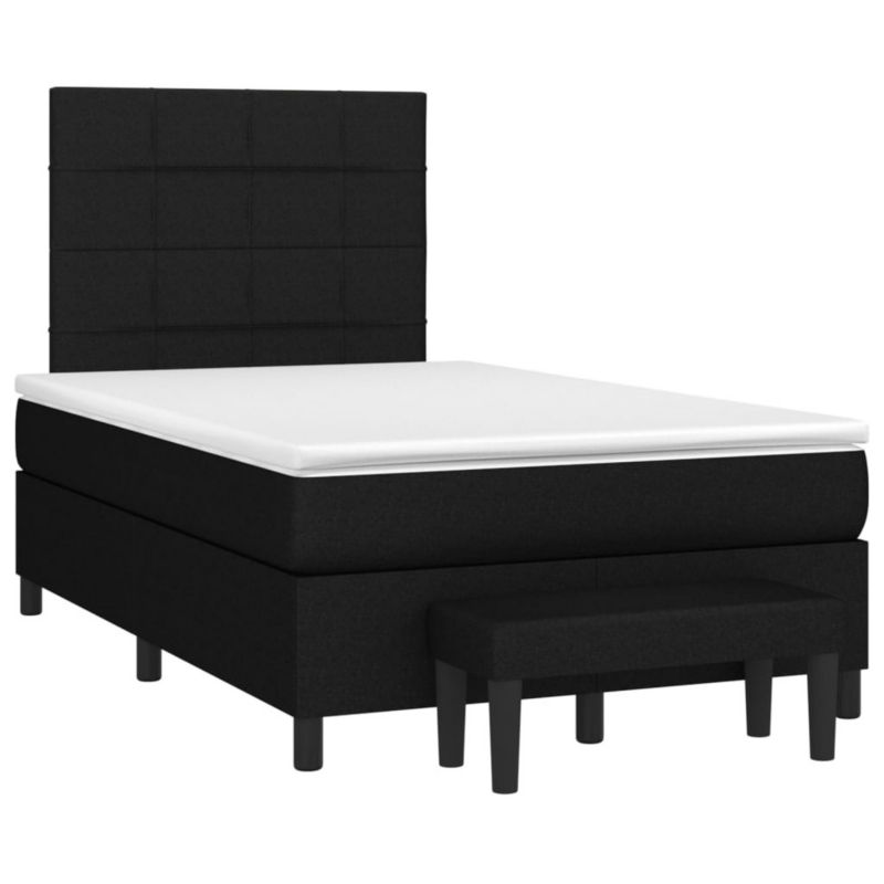 Łóżko kontynentalne WaszeMeble 120x190 cm czarne WM-3270357 1 szt.