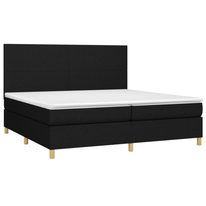 Łóżko kontynentalne WaszeMeble 200x200 cm czarne WM-3135303 1 szt.