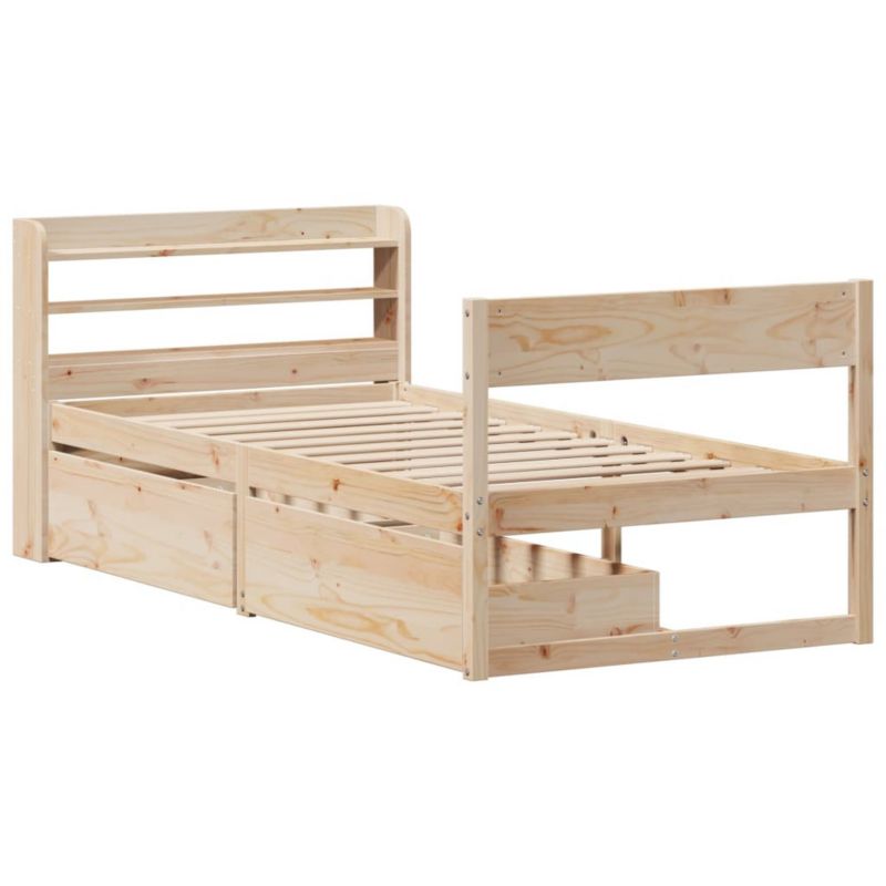 Łóżko drewniane WaszeMeble 90x190 cm brązowe WM-3307143 1 szt.