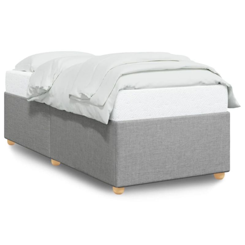 Łóżko tapicerowane WaszeMeble 90x190 cm jasnoszare WM-3284694 1 szt.