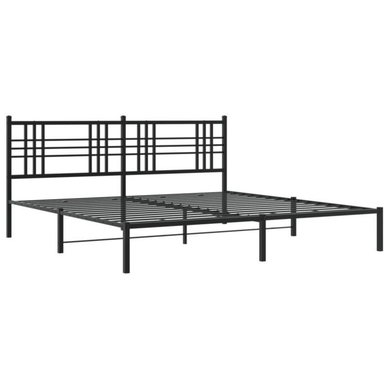Łóżko metalowe WaszeMeble 200x200 cm czarna WM-376331 1 szt.
