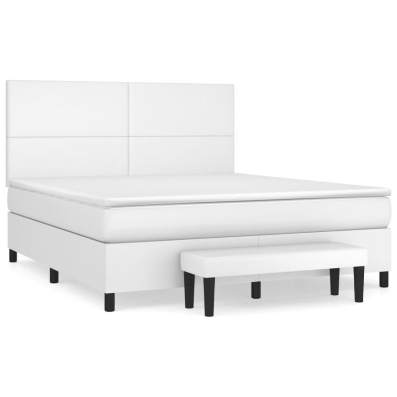 Łóżko kontynentalne WaszeMeble 160x200 cm białe WM-3137552 1 szt.