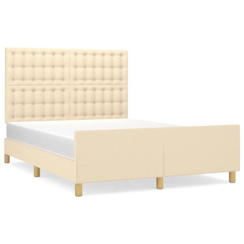 Łóżko tapicerowane WaszeMeble 140x190 cm kremowa WM-3125378 1 szt.