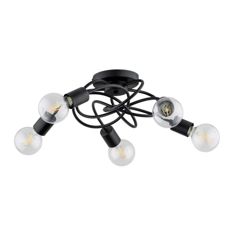 Lampa sufitowa Alfa Maxis czarna wym: 20 x 51 x 51 cm 5xE27 x 15W 1 szt.