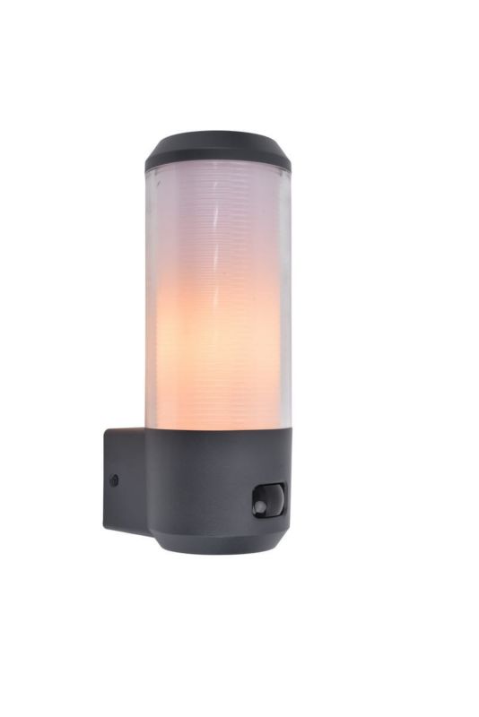 Kinkiet zewnętrzny z czujnikiem Lutec Heros szaro-biały 1 x E27 x 15W IP44 wym: 26,2 x 9,6 x 12 cm - 1 szt.