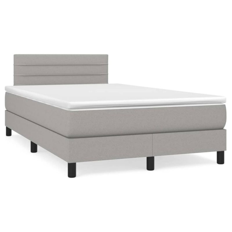 Łóżko kontynentalne WaszeMeble 120x200 cm jasnoszare WM-3140121 1 szt.