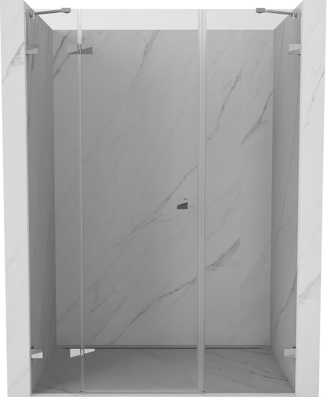 Drzwi prysznicowe uchylne Mexen Lunar transparent chrom 145x200 cm 834S-145-050-01-00-L 1 szt.