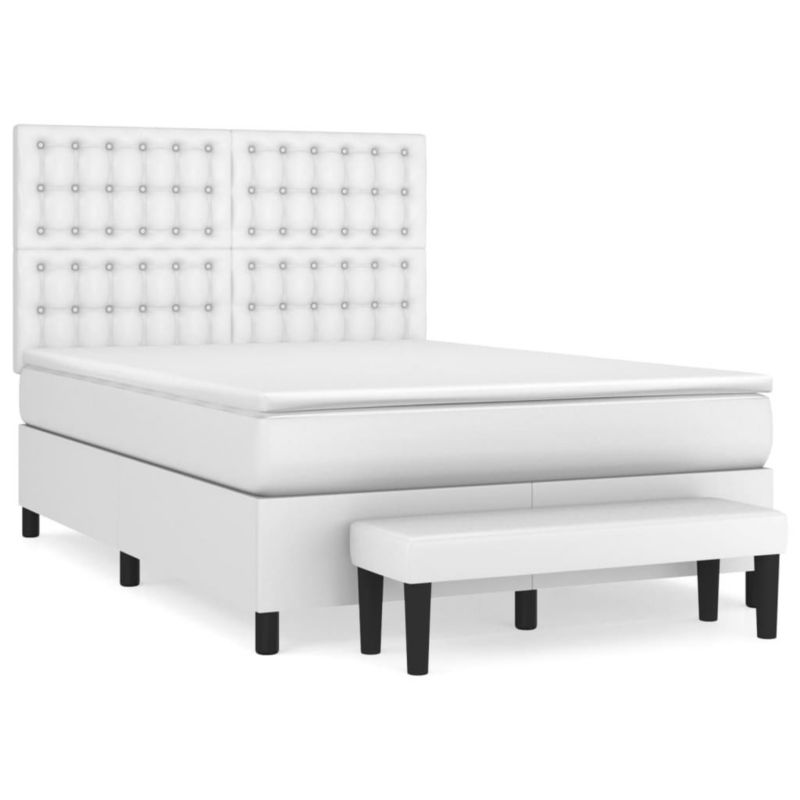 Łóżko kontynentalne WaszeMeble 140x190 cm białe WM-3137660 1 szt.