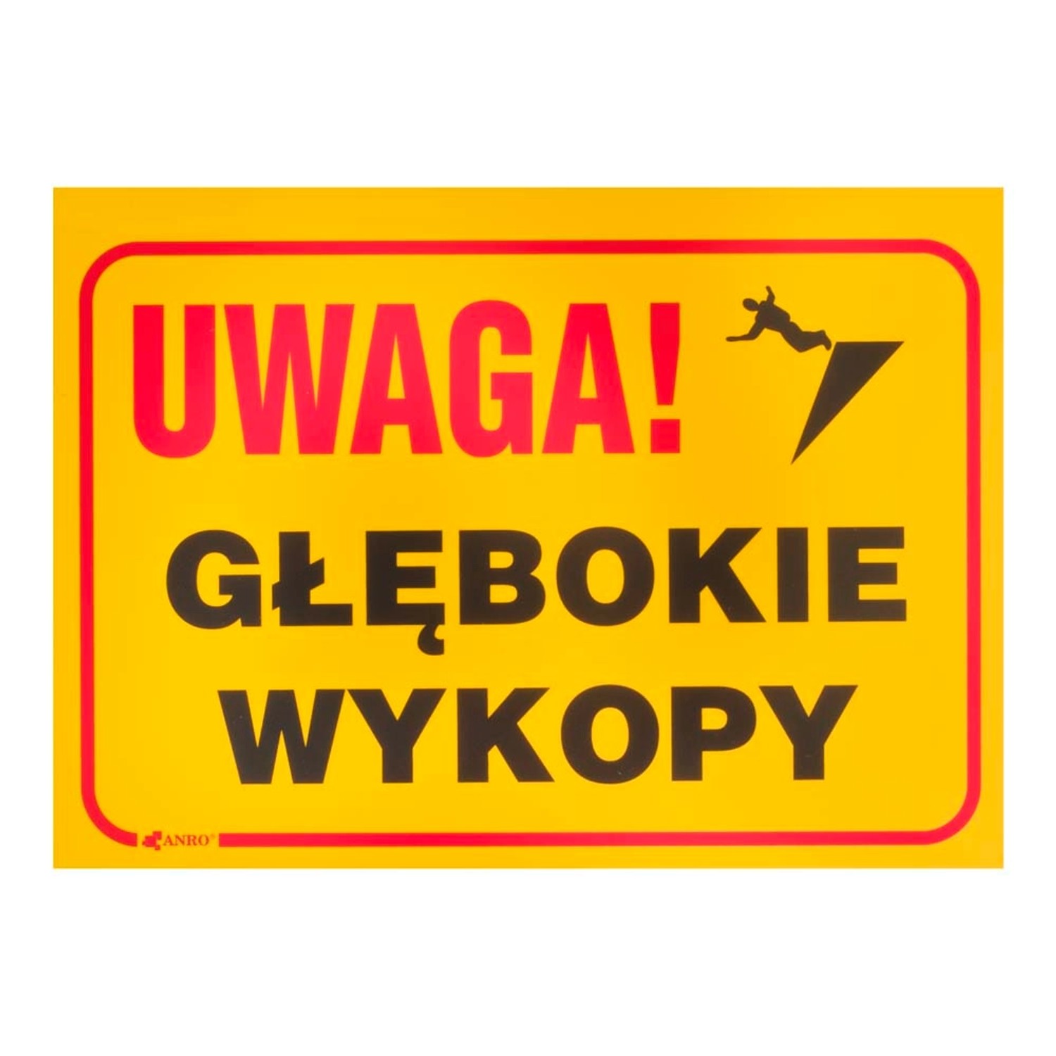 Znak głębokie wykopy