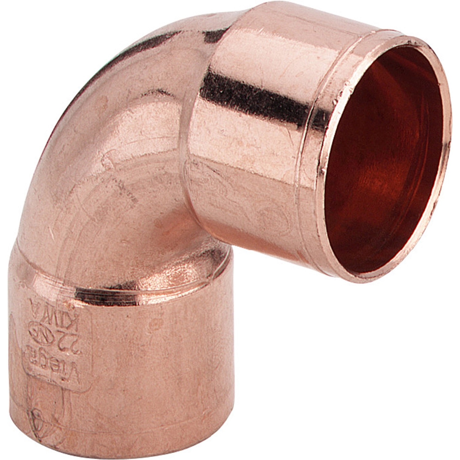 Kolano LW/LW 22mm miedź