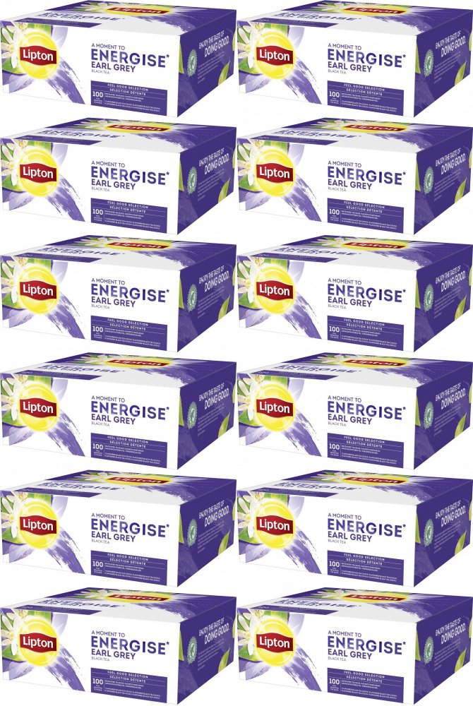 12x Herbata Earl Grey w kopertach Lipton Classic, 100 sztuk x 2g