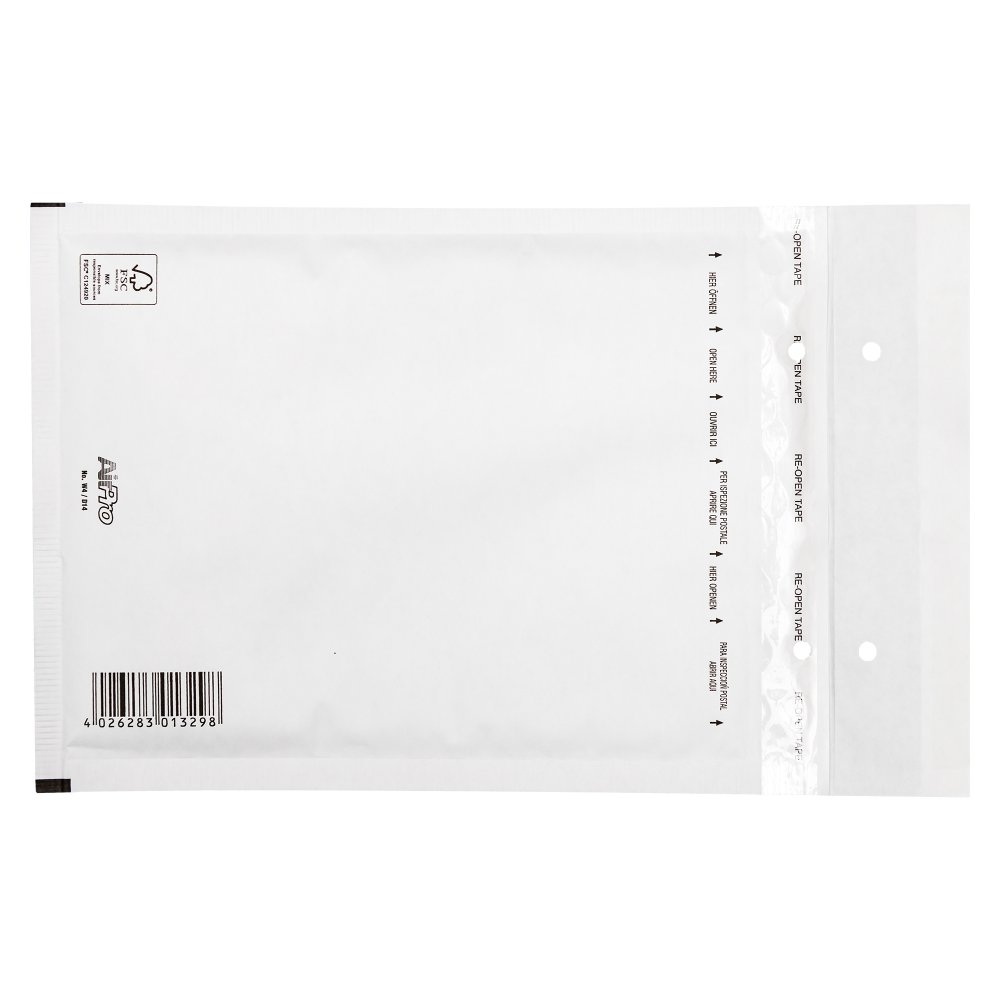 Koperta bąbelkowa Bong AirPro, F16, 240x350mm [W6], 100 sztuk, biały