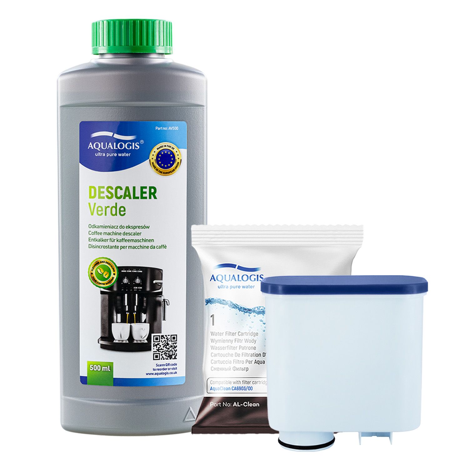 Filtr AL-Clean do Ekspresu Saeco Philips LatteGo CA6903 Odkamieniacz Verde 500ml