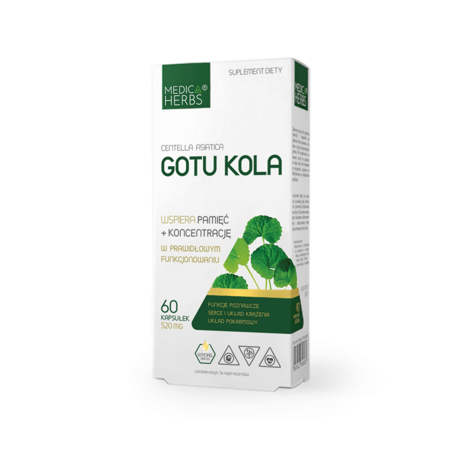 Medica herbs gotu kola 520 mg, 60 kapsułek