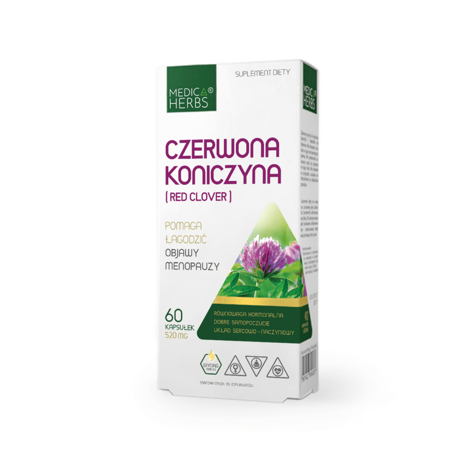 Medica herbs czerwona koniczyna 520 mg, 60 kapsułek