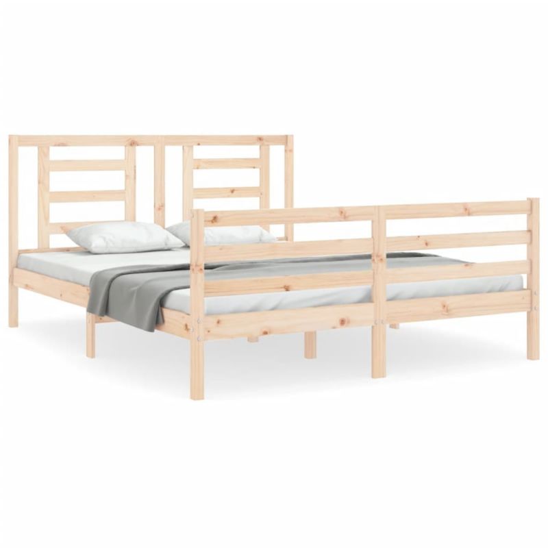 Łóżko drewniane WaszeMeble brązowe WM-3194706 1 szt.