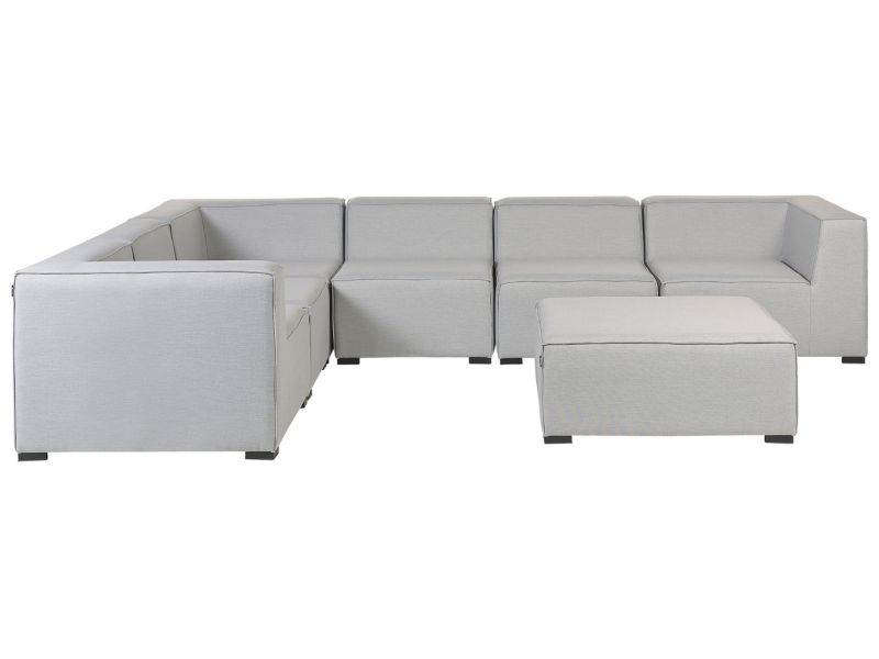 Sofa narożna z otomaną Arezzo Jasnoszary 1 kpl
