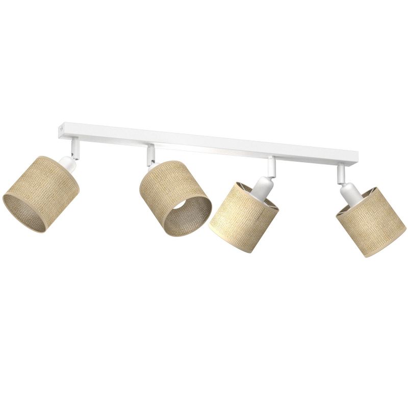 Lampa sufitowa Luminex Jute Spot kremowo-biały mat Listwa z lampami 4 x E27 x 15W wym: 20 x 65 x 10 cm - 1 szt.