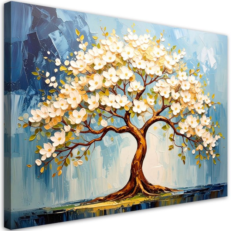 Obraz do salonu sypialni Feeby Drzewo Życia Kwitnące Gałęzie 120x80cm 1szt