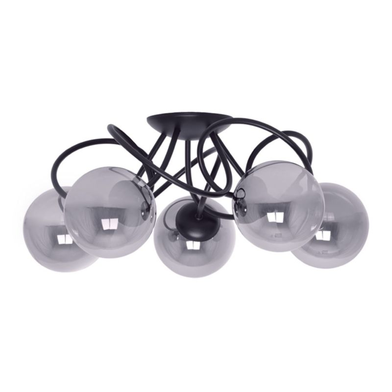 Lampa sufitowa Kaja Rubi czarno-grafitowa wym: 25 x 55 x 55 cm 5xE14 x 40W 1 szt.