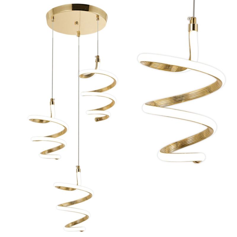 Lampa Sufitowa Wisząca Toolight G075-3Cpr Złoty 1 Szt