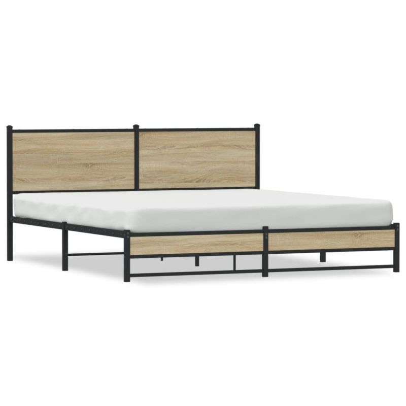 Łóżko metalowe WaszeMeble 160x200 cm dąb sonoma WM-4007889 1 szt.