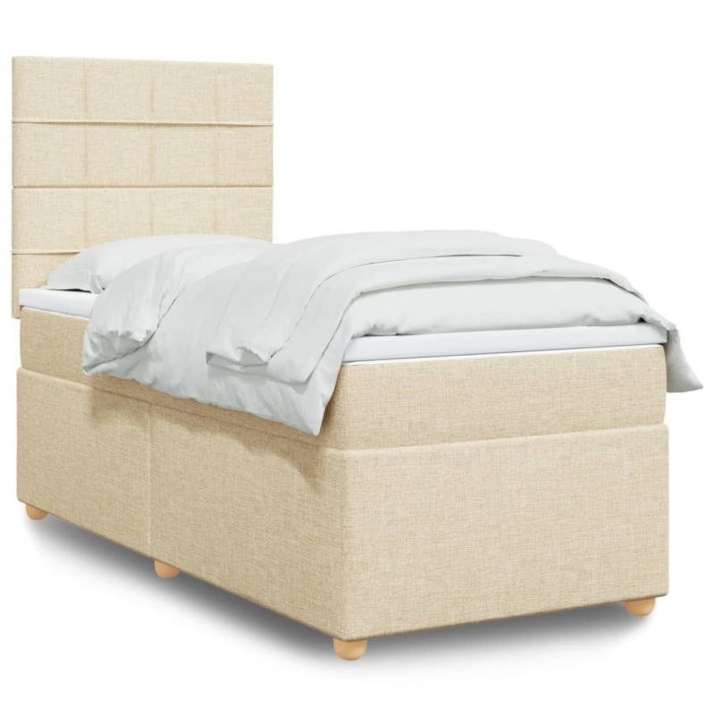 Łóżko kontynentalne WaszeMeble 90x190 cm kremowe WM-3291140 1 szt.