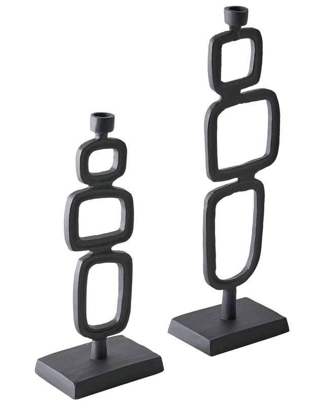 Świecznik Sipanje Metal 35/48 cm Czarny 1 szt.